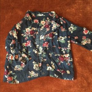 Maurices 3/4 sleeve floral blazer.